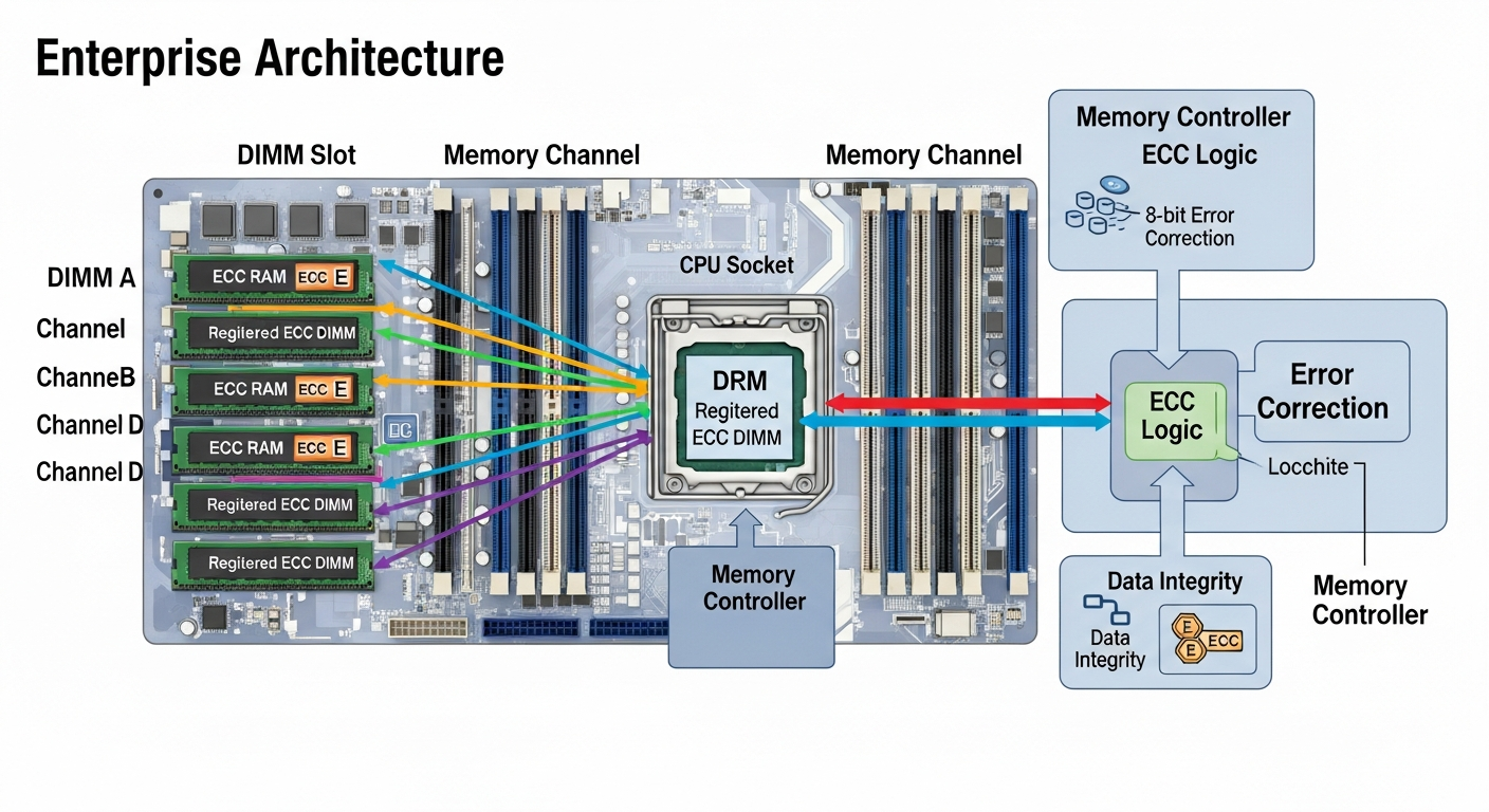Server Memory Architecture: DIMM Slots, Channels, and ECC