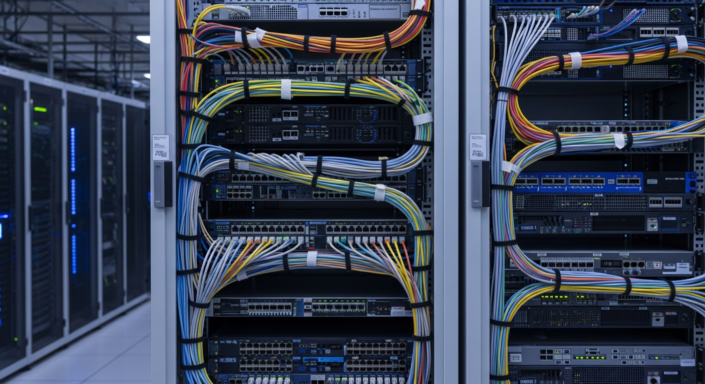 Cable Management in a Server Rack